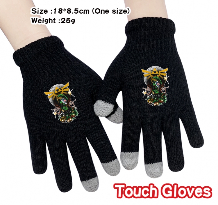 The Legend of Zelda Anime touch screen knitting all finger gloves 18X8.5CM