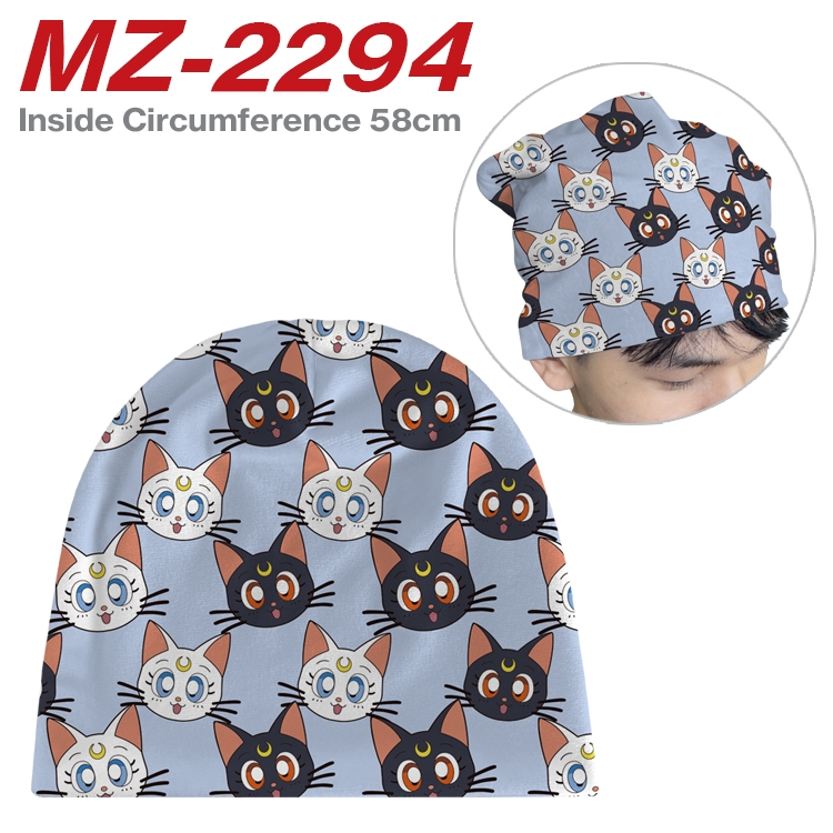 sailormoon Anime flannel full color hat cosplay men's and women's knitted hats 58cm MZ-2294