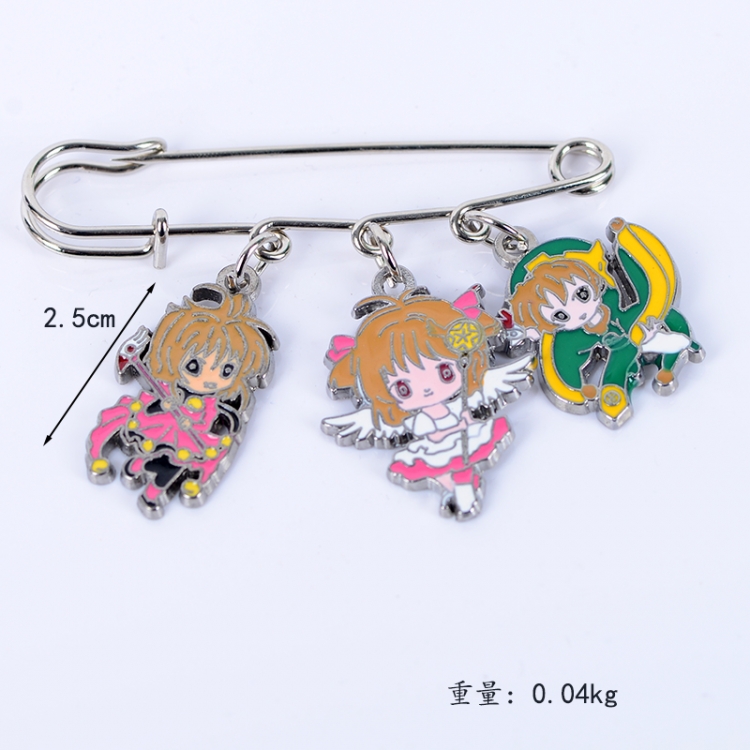 Card Captor Sakura Anime metal brooch bag accessories pants waist clip price for 5 pcs