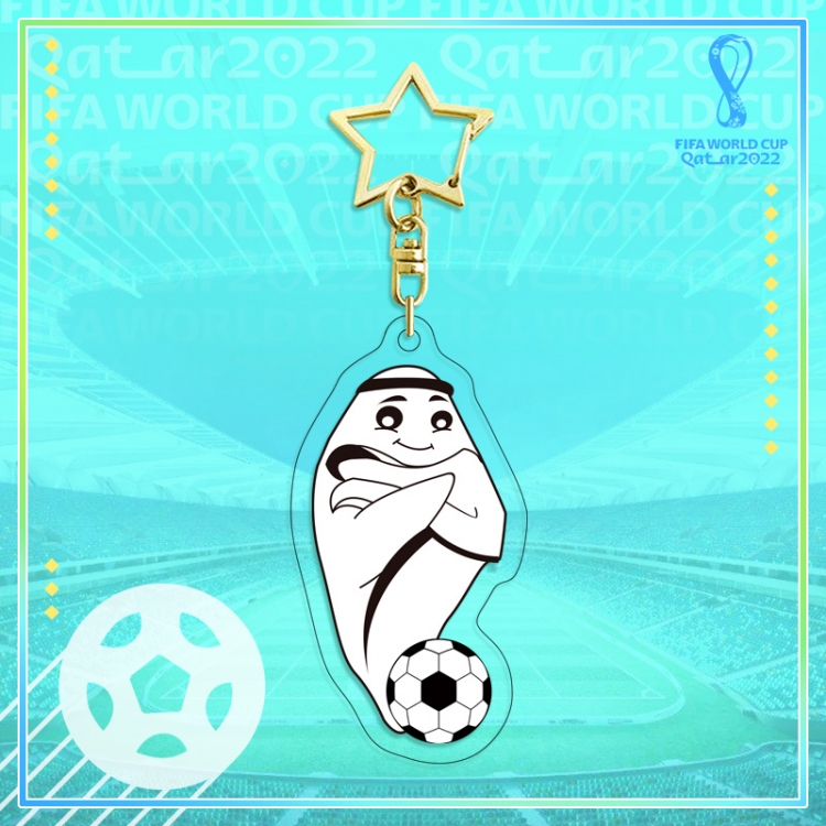 FIFA World Cup Sandwich star ring acrylic pendant bag pendant key ring price for 5 pcs