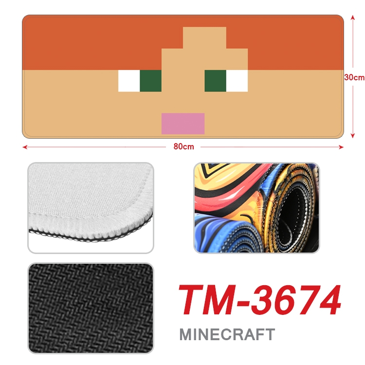 Minecraft Anime peripheral new lock edge mouse pad 30X80cm TM-3674A