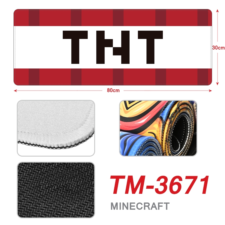 Minecraft Anime peripheral new lock edge mouse pad 30X80cm  TM-3671A