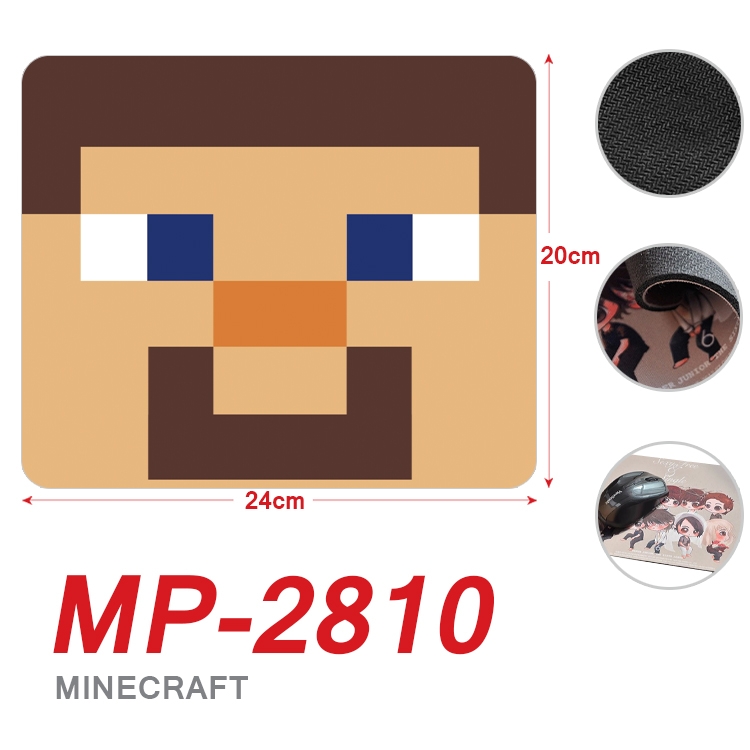 Minecraft Anime Full Color Printing Mouse Pad Unlocked 20X24cm price for 5 pcs  MP-2814A