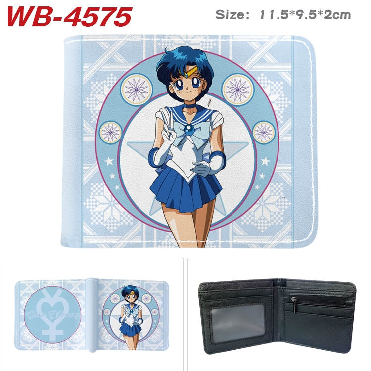 sailormoon Animation color PU leather half fold wallet 11.5X9X2CM  WB-4575A