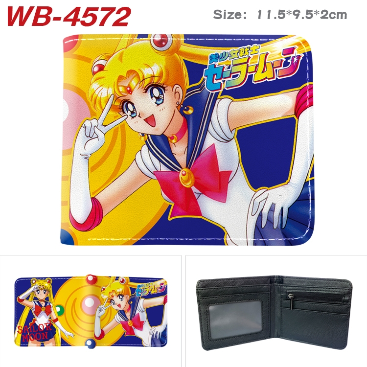 sailormoon Animation color PU leather half fold wallet 11.5X9X2CM WB-4572A