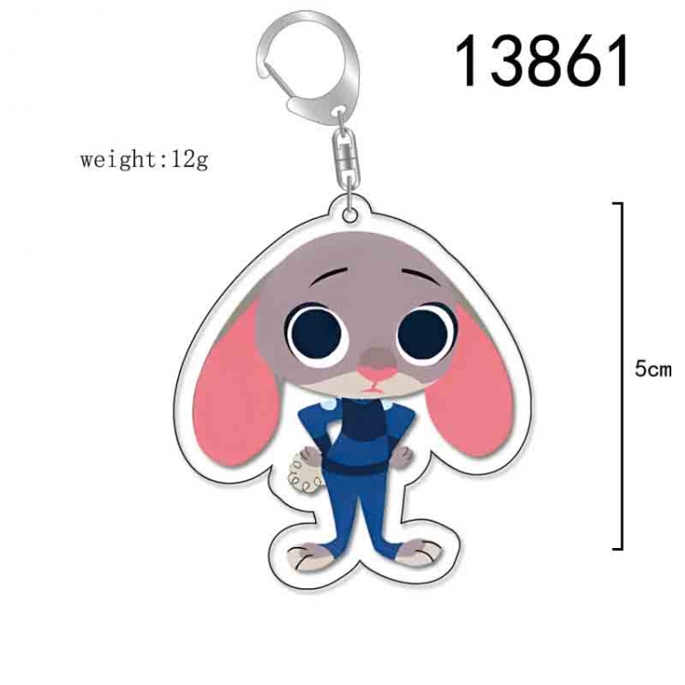 Zootopia Anime Acrylic Keychain Charm price for 5 pcs 13861