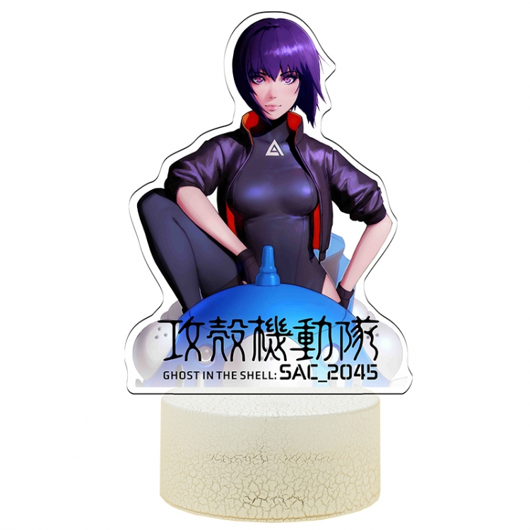 Ghost In The Shell Acrylic Night Light 16 Color-changing USB Interface Box Set 19X7X4CM white base