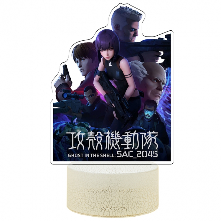 Ghost In The Shell Acrylic Night Light 16 Color-changing USB Interface Box Set 19X7X4CM white base