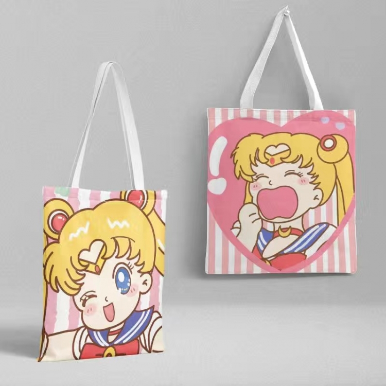 sailormoon Anime peripheral canvas handbag gift bag large capacity shoulder bag 36x39cm price for 2 pcs