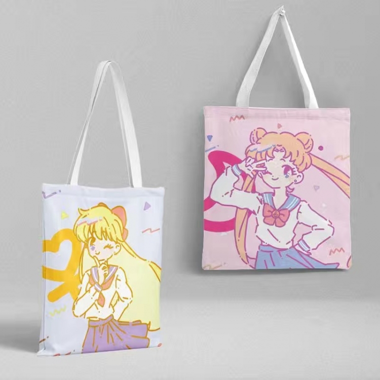 sailormoon Anime peripheral canvas handbag gift bag large capacity shoulder bag 36x39cm price for 2 pcs