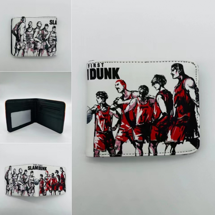 Slam Dunk Full color  Two fold short card case wallet 11X9.5CM