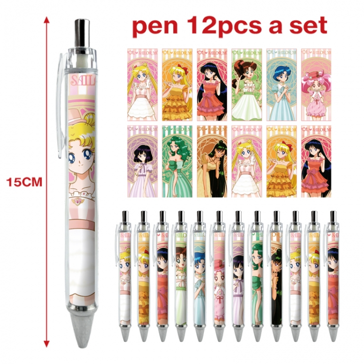 sailormoon anime peripheral student ballpoint pen a set of 12