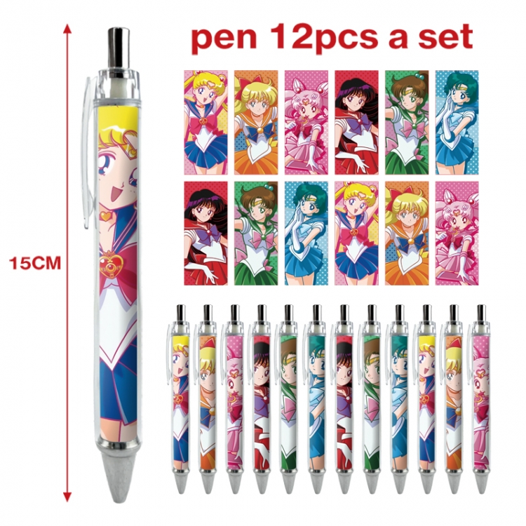 sailormoon anime peripheral student ballpoint pen a set of 12