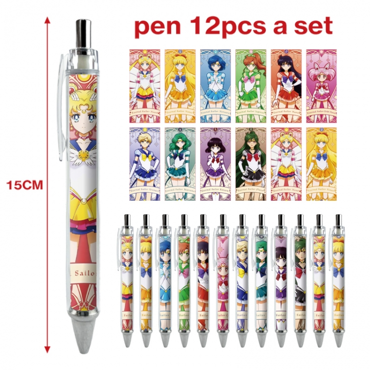 sailormoon anime peripheral student ballpoint pen a set of 12