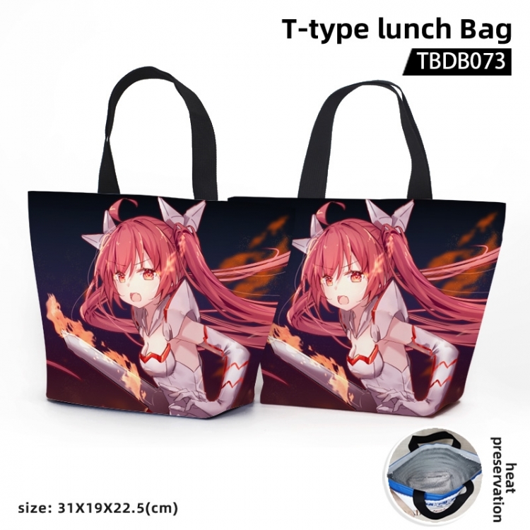 Date-A-Live Anime T-shaped bento bag waterproof bento bag 31X19X22.5CM TBDB073