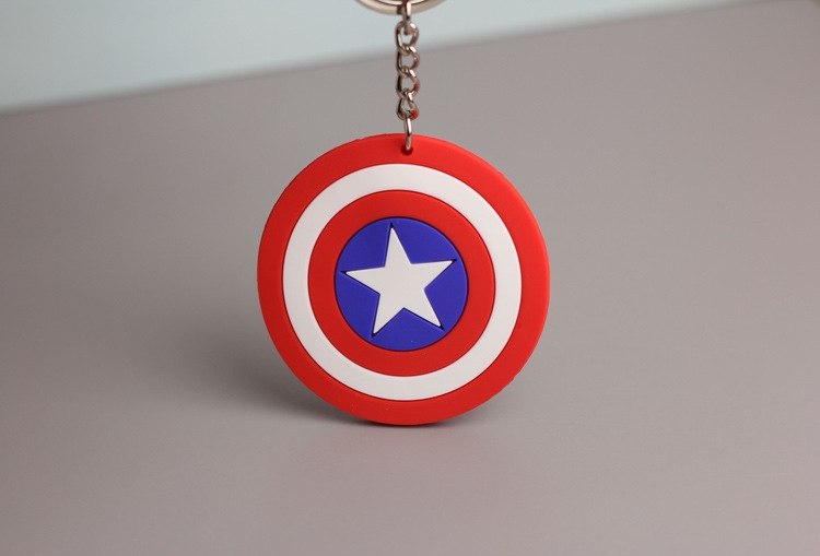 The avengers allianc Anime peripheral double-sided soft rubber keychain PVC pendant 6-8cm price for 5 pcs