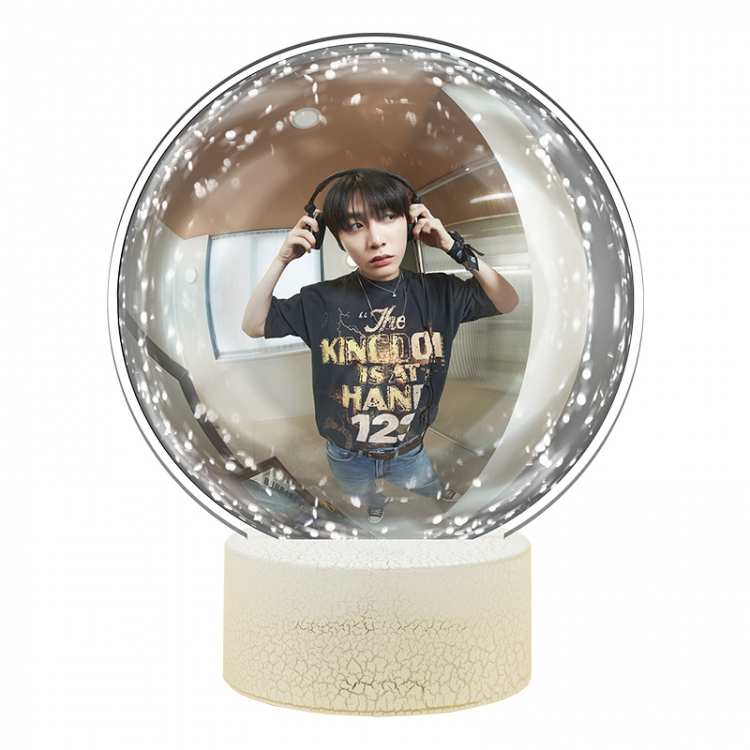 BOYNEXTDOOR Acrylic Night Light 16 Color-changing USB Interface Box Set 19X7X4CM white base