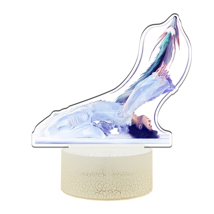 Yuzuru-Hanyu Acrylic Night Light 16 Color-changing USB Interface Box Set 19X7X4CM white base