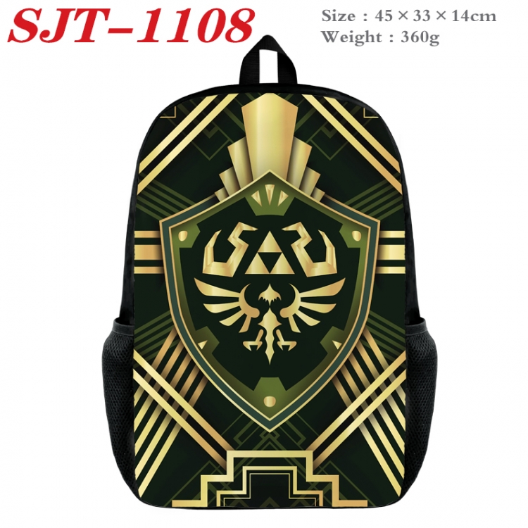 The Legend of Zelda Anime nylon canvas backpack student backpack 45x33x14cm SJT-1108