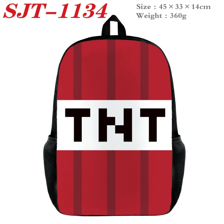 Minecraft Anime nylon canvas backpack student backpack 45x33x14cm  SJT-1134