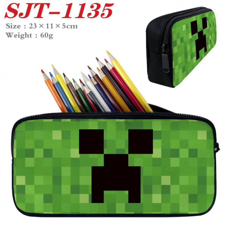 Minecraft  Anime nylon student pencil case 23x11x5cm