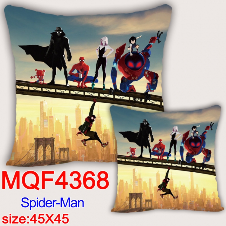 Spiderman Anime square full-color pillow cushion 45X45CM NO FILLING