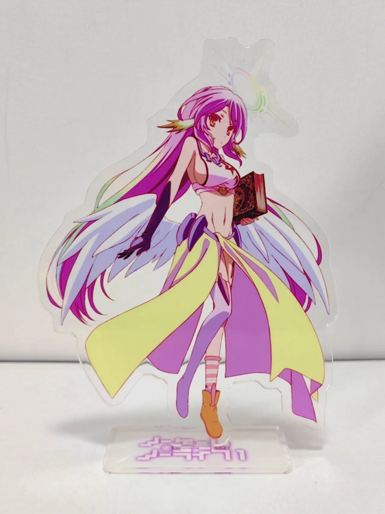 NO GAME NO LIFE Anime Laser Acrylic Humanoid keychain Standing Plates