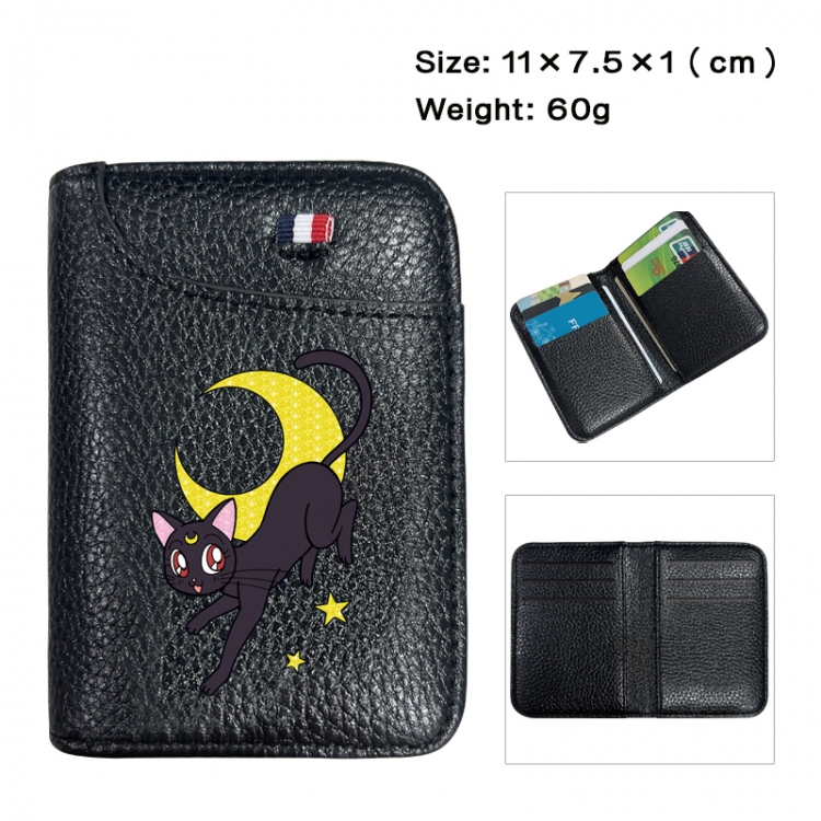 sailormoon Anime PU Half Fold Wallet Card Bag 11X7.5X1cm 60G