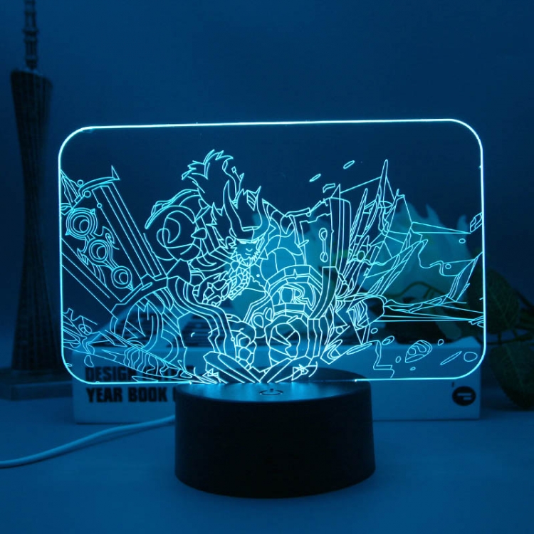 King glory 3D night light USB touch switch colorful acrylic table lamp BLACK BASE