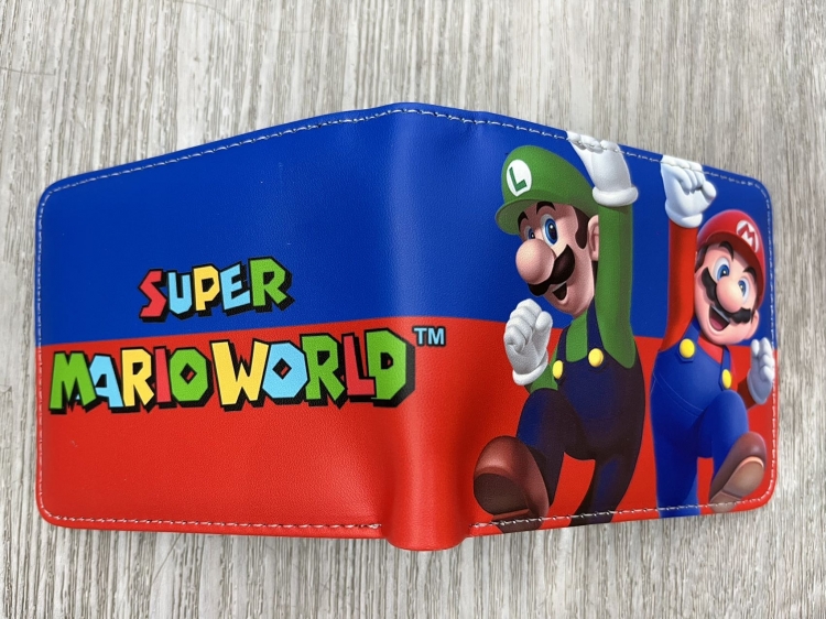 Super Mario Anime two fold  Short wallet 11X9.5CM 60G