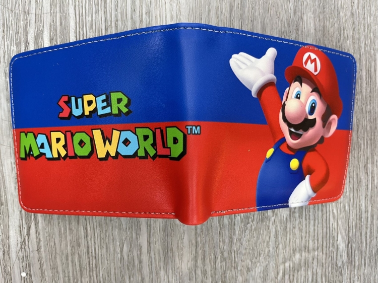 Super Mario Anime two fold  Short wallet 11X9.5CM 60G