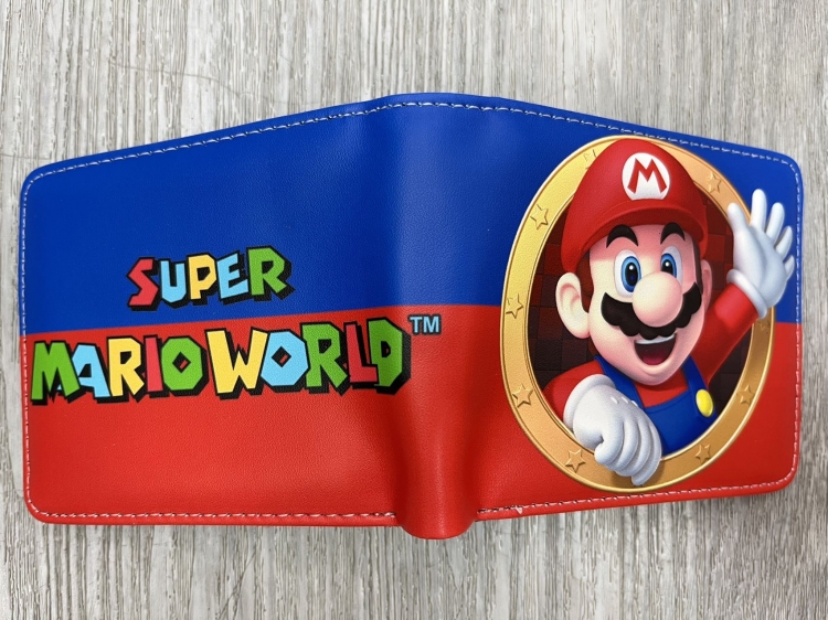 Super Mario Anime two fold  Short wallet 11X9.5CM 60G