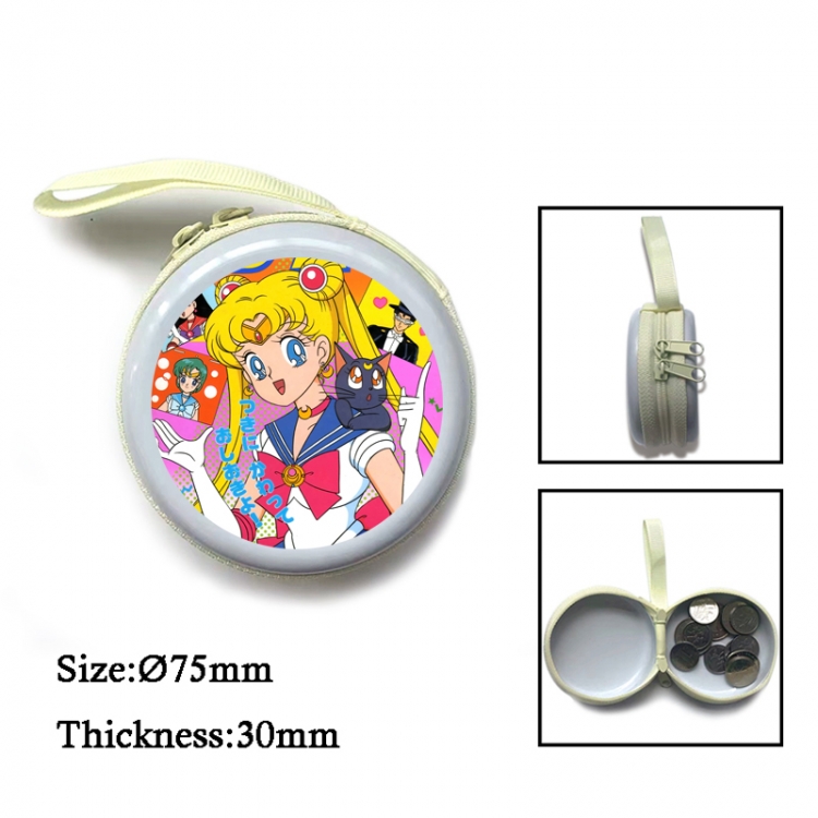 sailormoon Anime Surrounding Sheet Zipper Zero Wallet Key Bag 75mm