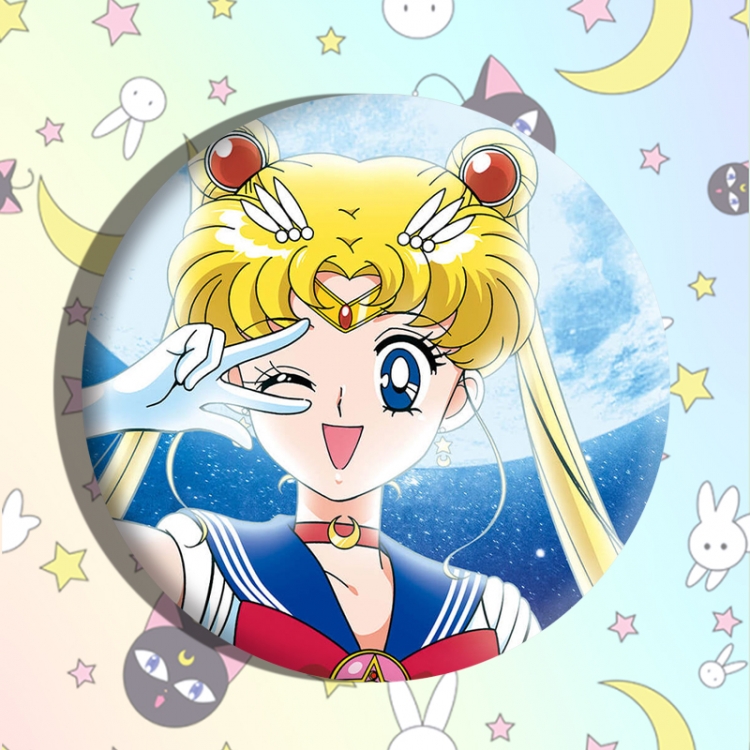 sailormoon Anime tinplate brooch badge price for 5 pcs