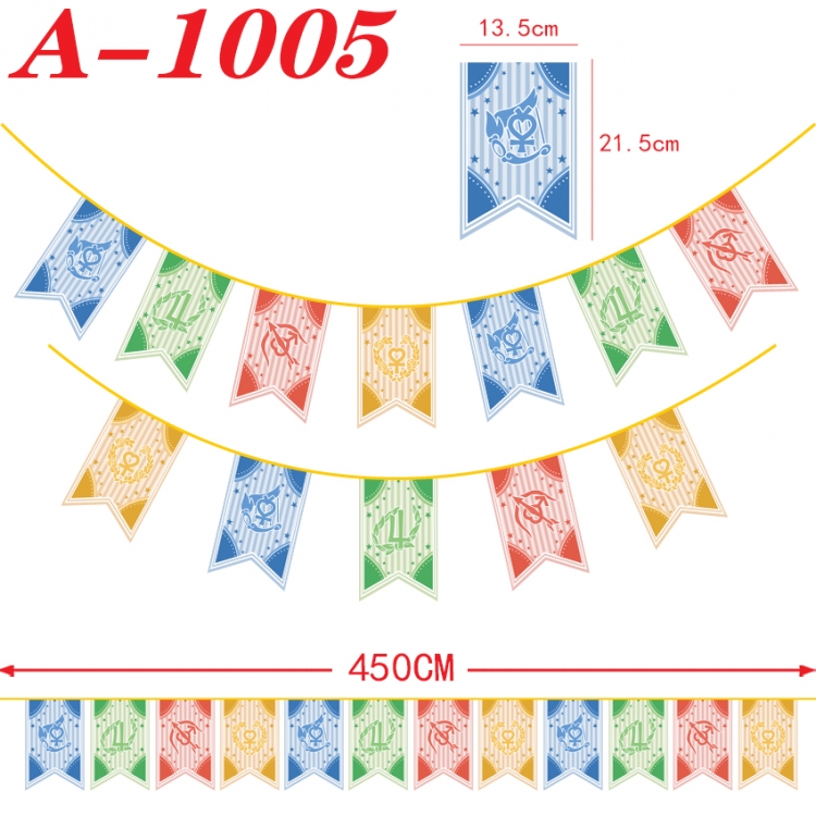 sailormoon Anime Halloween Christmas Flag String 450cm  A-1005