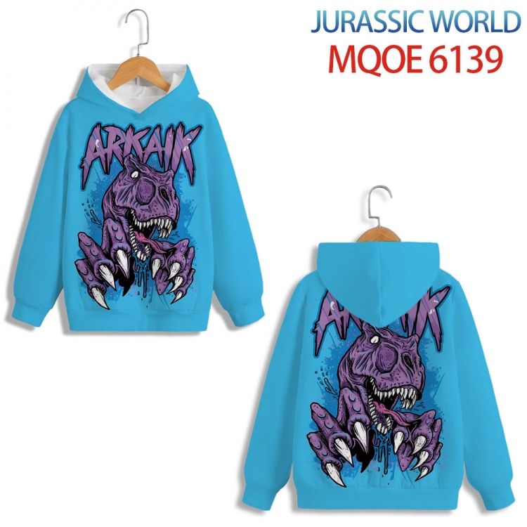 Jurassic World  Anime Surrounding Childrens Full Color Patch Pocket Hoodie 80 90 100 110 120 130 140 for children MQOE 6