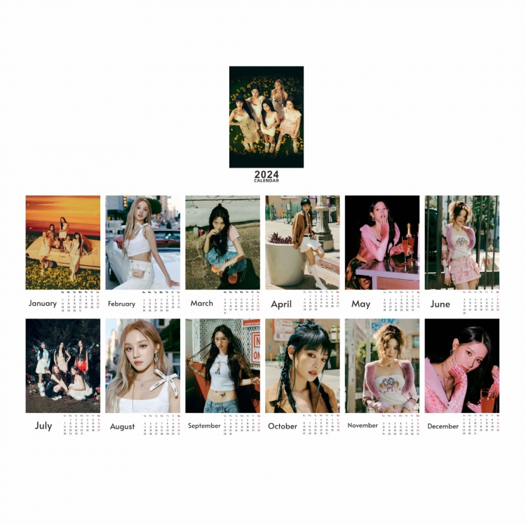 GIDLE  Korean celebrities 2024 Calendar 11x18.5cm 120g  price for 5 pcs