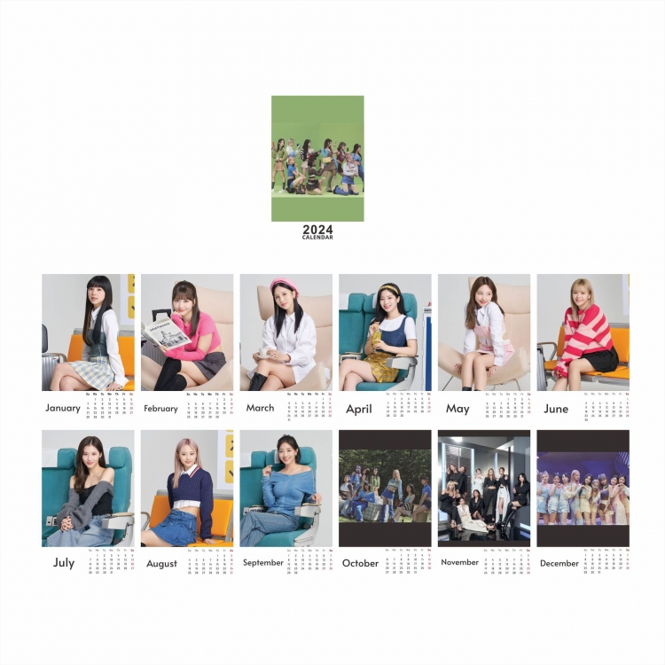 twice   Korean celebrities 2024 Calendar 11x18.5cm 120g  price for 5 pcs