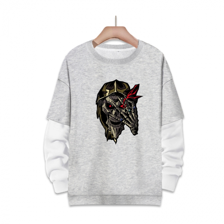 Overlord Anime fake two-piece thick round neck sweater from S to 3XL