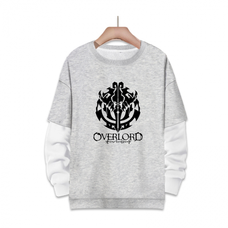 Overlord Anime fake two-piece thick round neck sweater from S to 3XL