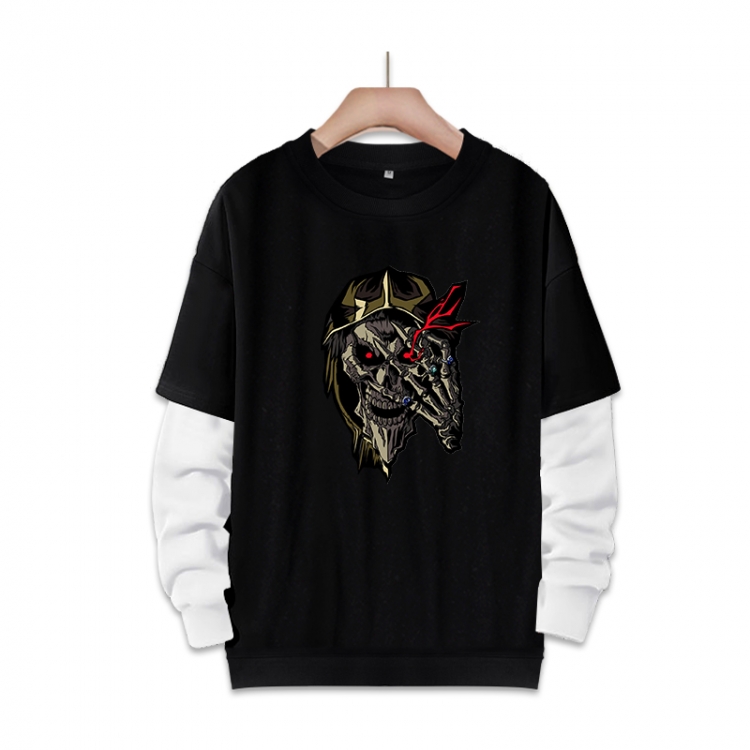 Overlord Anime fake two-piece thick round neck sweater from S to 3XL