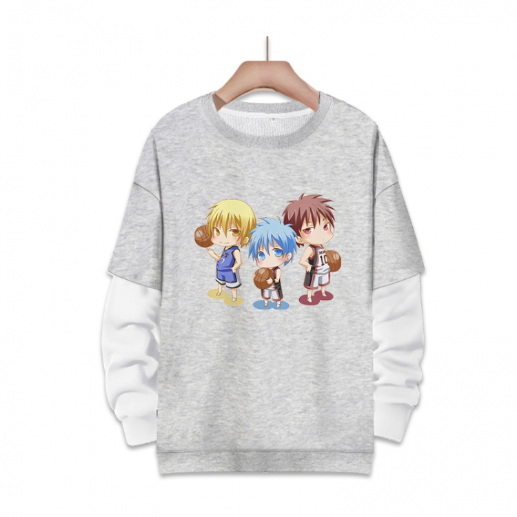 Kuroko no Basuke Anime fake two-piece thick round neck sweater from S to 3XL