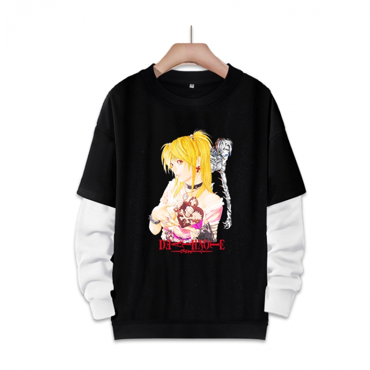 Death note Anime fake two-piece thick round neck sweater from S to 3XL