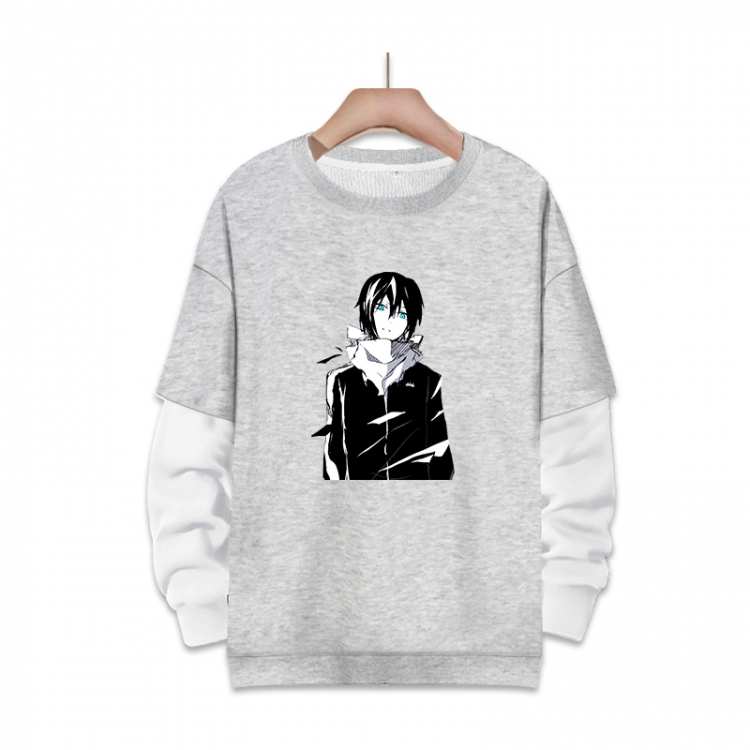 Noragami Anime fake two-piece thick round neck sweater from S to 3XL