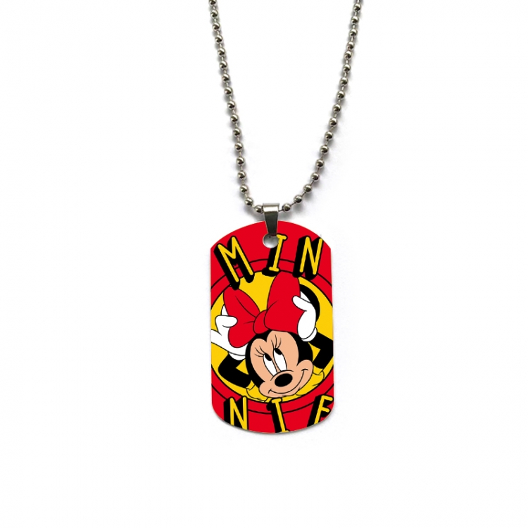 Disney Anime double-sided full color printed military brand necklace price for 5 pcs