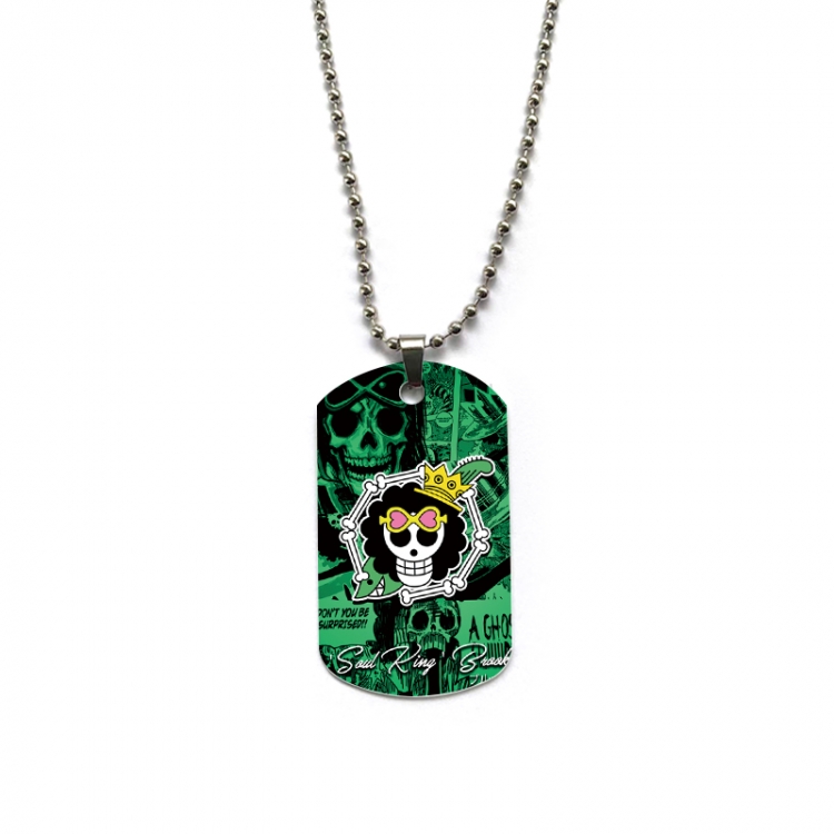 One Piece Anime double-sided full color printed military brand necklace price for 5 pcs