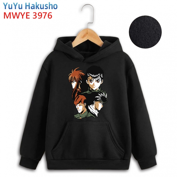 YuYu Hakusho Anime surrounding childrens pure cotton patch pocket hoodie 80 90 100 110 120 130 140 for children 