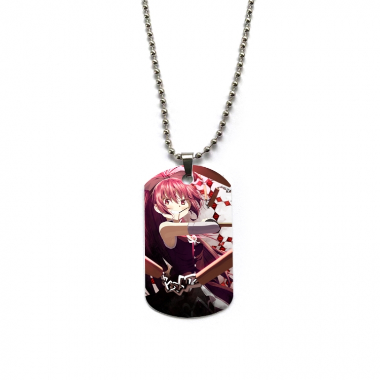 Magical Girl Madoka of the Magus Anime double-sided full color printed military brand necklace price for 5 pcs