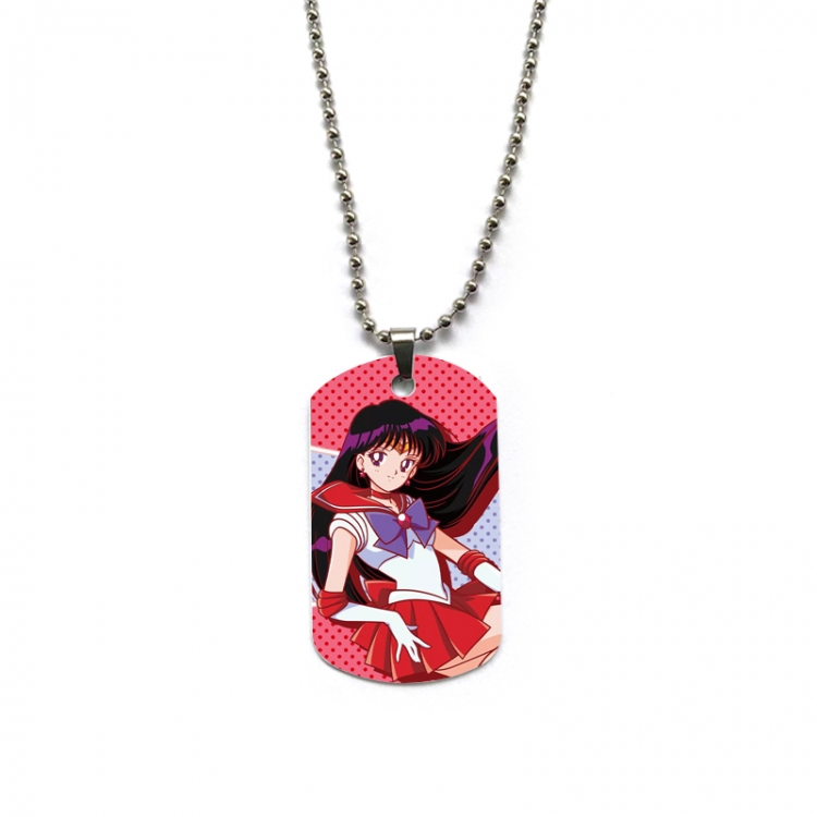 sailormoon Anime double-sided full color printed military brand necklace price for 5 pcs