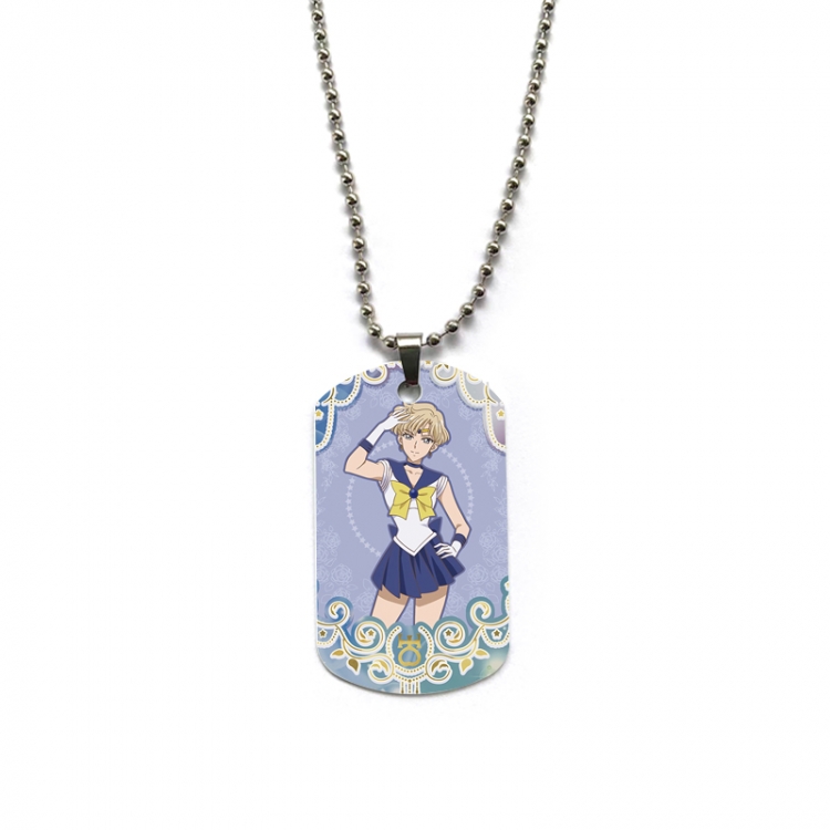 sailormoon Anime double-sided full color printed military brand necklace price for 5 pcs